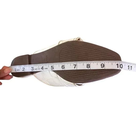 Schutz Women's Savana Braided White Leather Closed Toe Clogs/ Mule  Size 7B - Picture 10 of 12